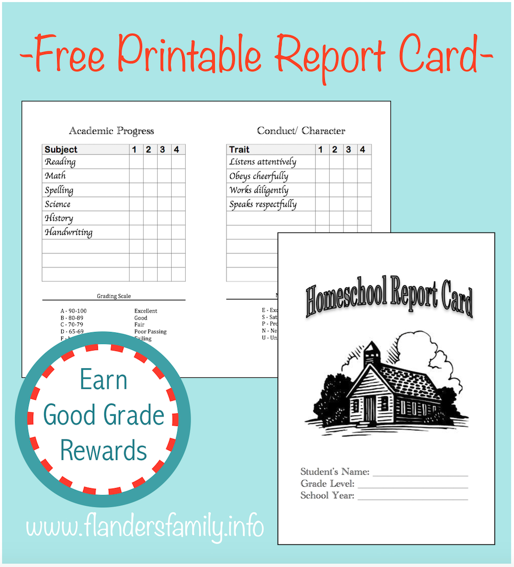 Homeschool Report Cards - Flanders Family Homelife Pertaining To Homeschool Report Card Template