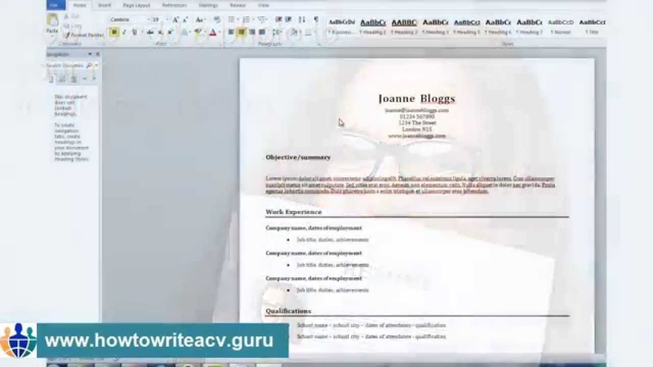 How To Add A Photo To Your Résumé In Microsoft Word 2010 Pertaining To Resume Templates Microsoft Word 2010