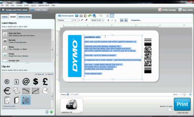 How To Build Your Own Label Template In Dymo Label Software? with Dymo Label Templates For Word