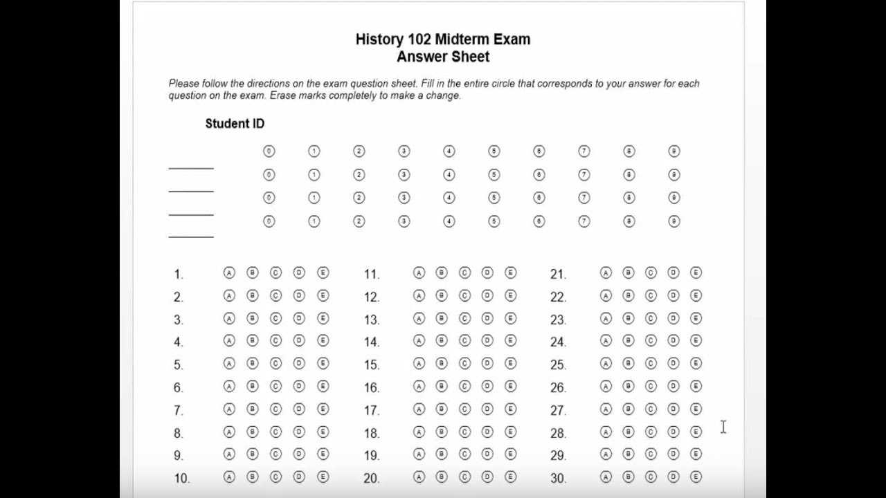 How To Create A Multiple Choice Test Answer Sheet In Word For Remark Office  Omr With Blank Answer Sheet Template 1 100