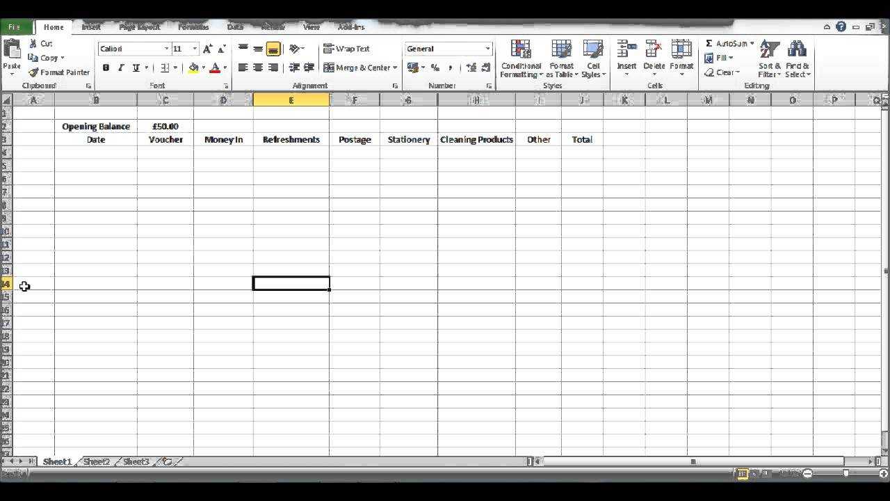 How To Create A Petty Cash Template Using Excel – Part 2 Regarding Petty Cash Expense Report Template