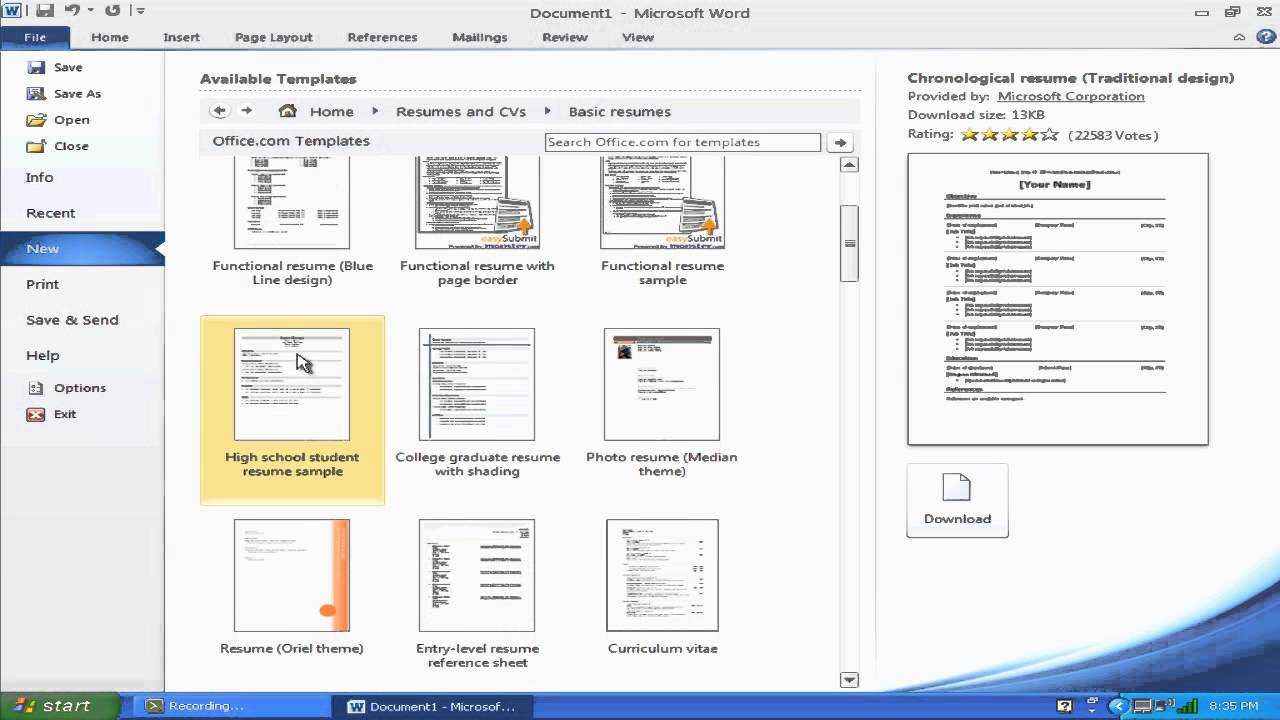 How To Create A Resume Template In Word 2010 - Dalep With Resume Templates Microsoft Word 2010