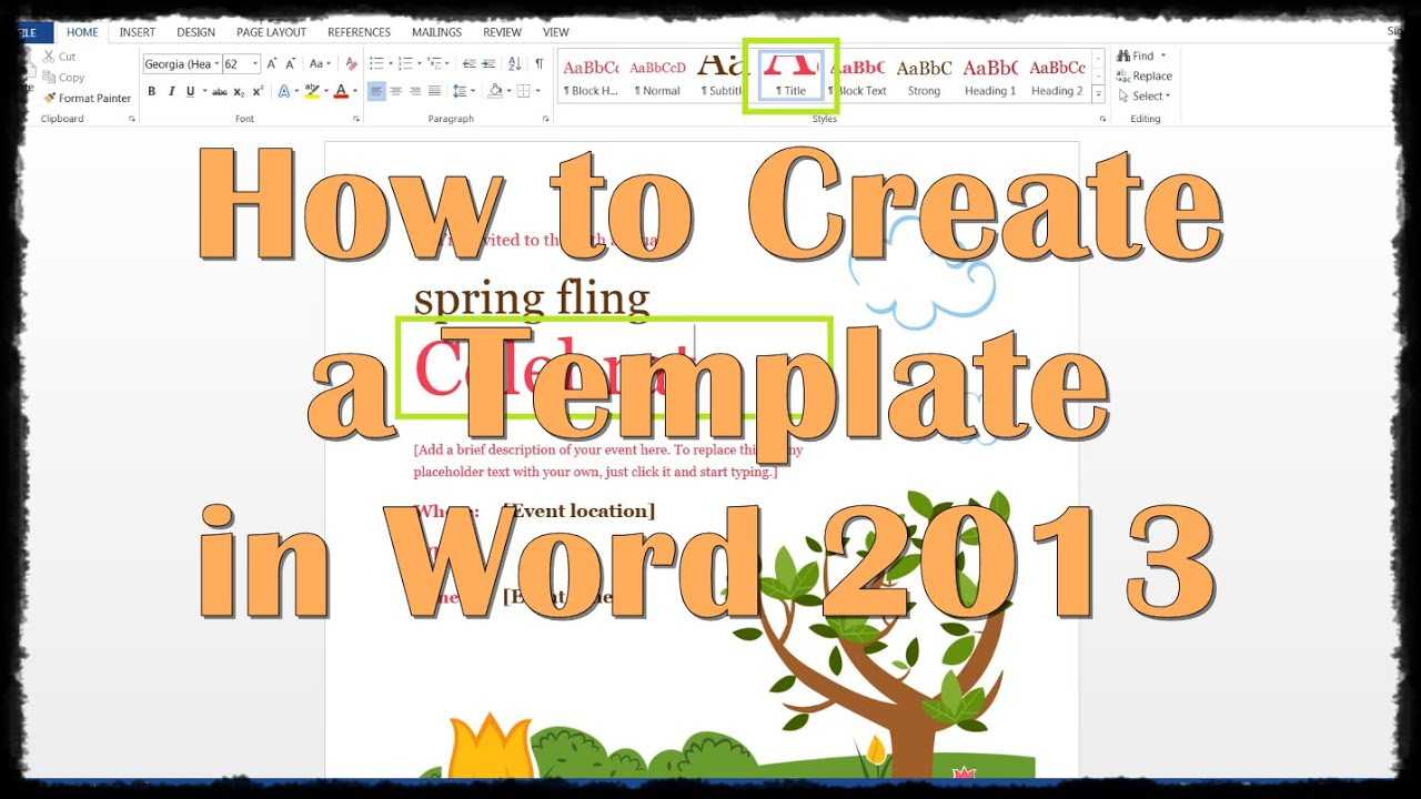How To Create A Template In Word 2013 Regarding Creating Word Templates 2013