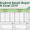 How To Create Student Result Report Card In Excel 2019 For Report Card Format Template