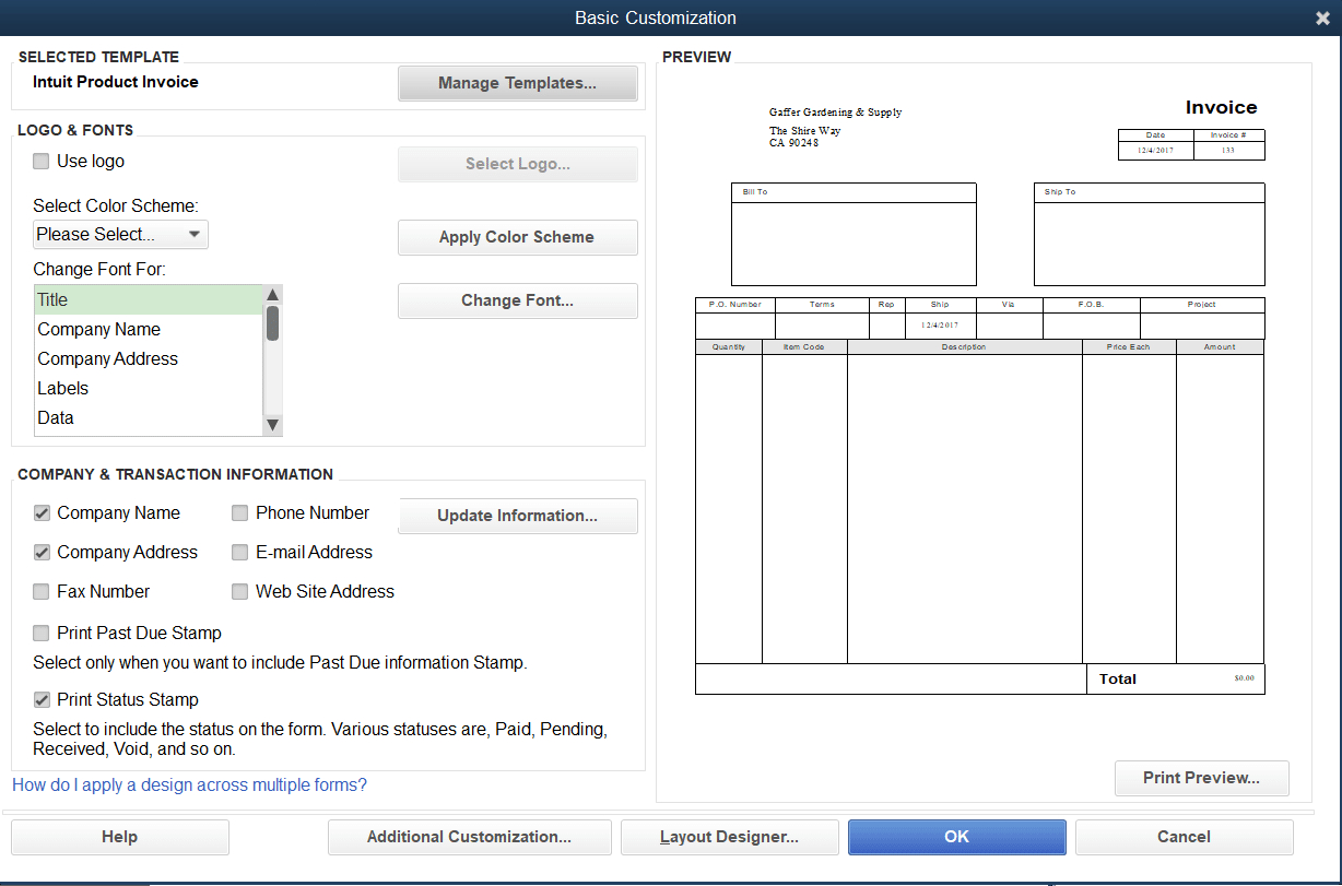 How To Customize Invoice Templates In Quickbooks Pro Within Quick Book Reports Templates