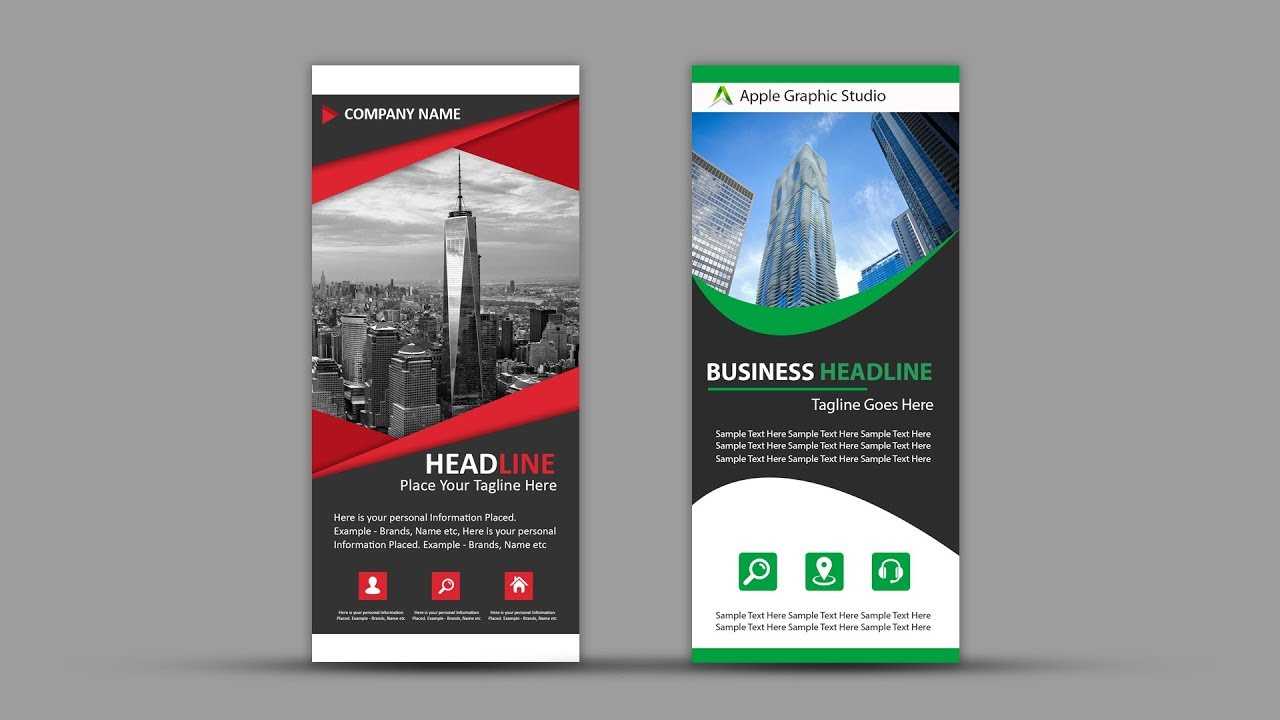 How To Design Roll Up Banner For Business | Photoshop Tutorial With Retractable Banner Design Templates