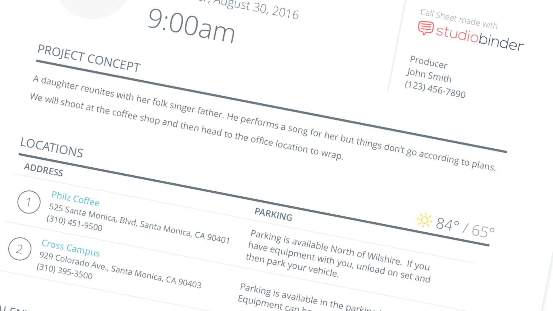 How To Make A Call Sheet For Film—Free Example Call Sheet Regarding Blank Call Sheet Template