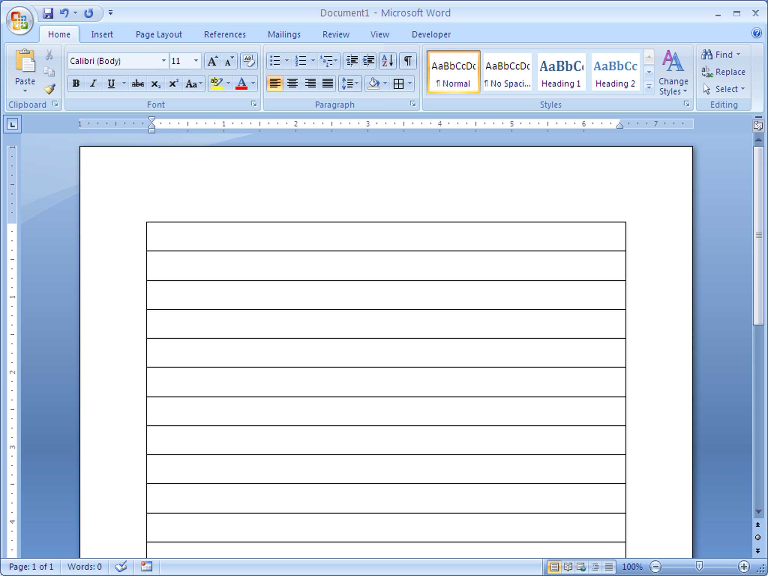 How To Make Lined Paper In Word 2007: 4 Steps (With Pictures) With Regard To Notebook Paper Template For Word 2010