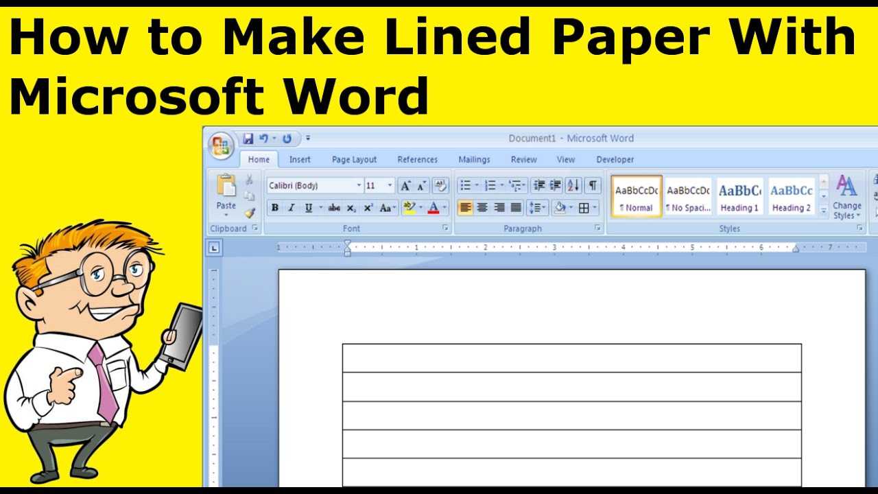 How To Make Lined Paper With Microsoft Word With Regard To Microsoft Word Lined Paper Template