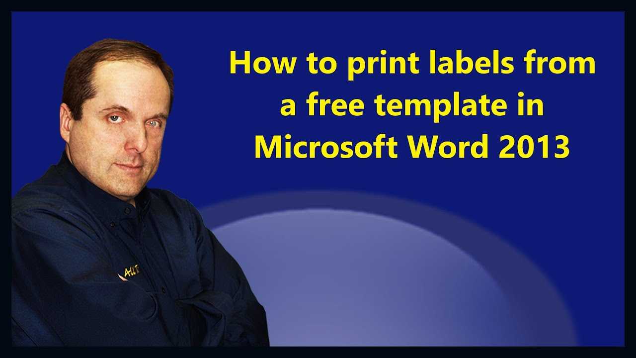 How To Print Labels From A Free Template In Microsoft Word 2013 In Microsoft Word Sticker Label Template