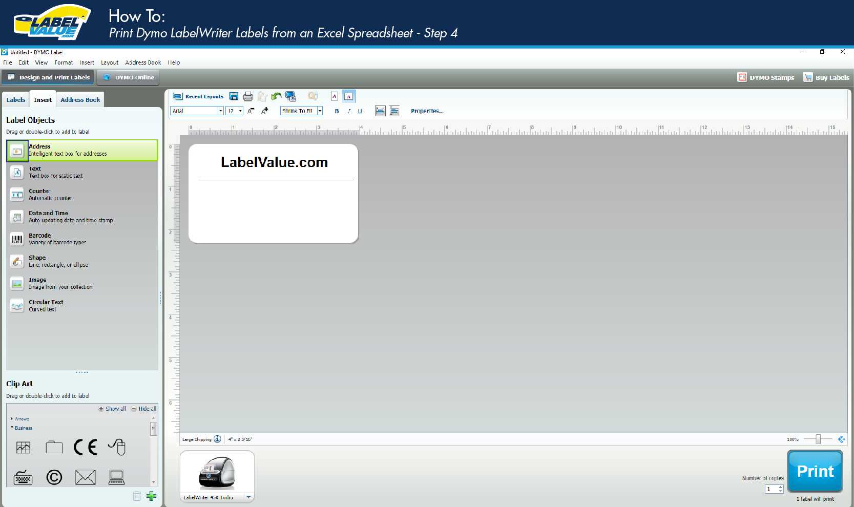 How To Print Labels From An Excel Spreadsheet Using A Dymo For Dymo Label Templates For Word