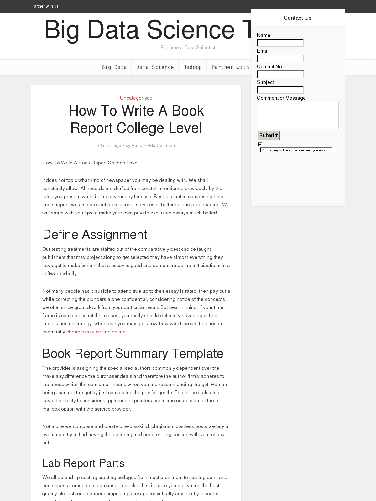 How To Write A Book Report College Level - Bpi - The Pertaining To College Book Report Template