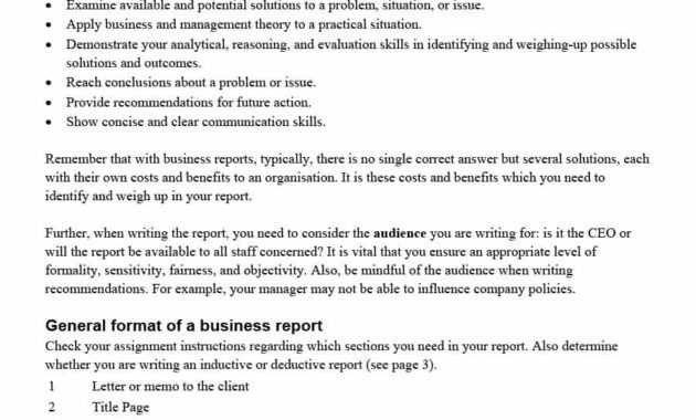 How To Write A Business Report Template - Calep.midnightpig.co pertaining to Template On How To Write A Report