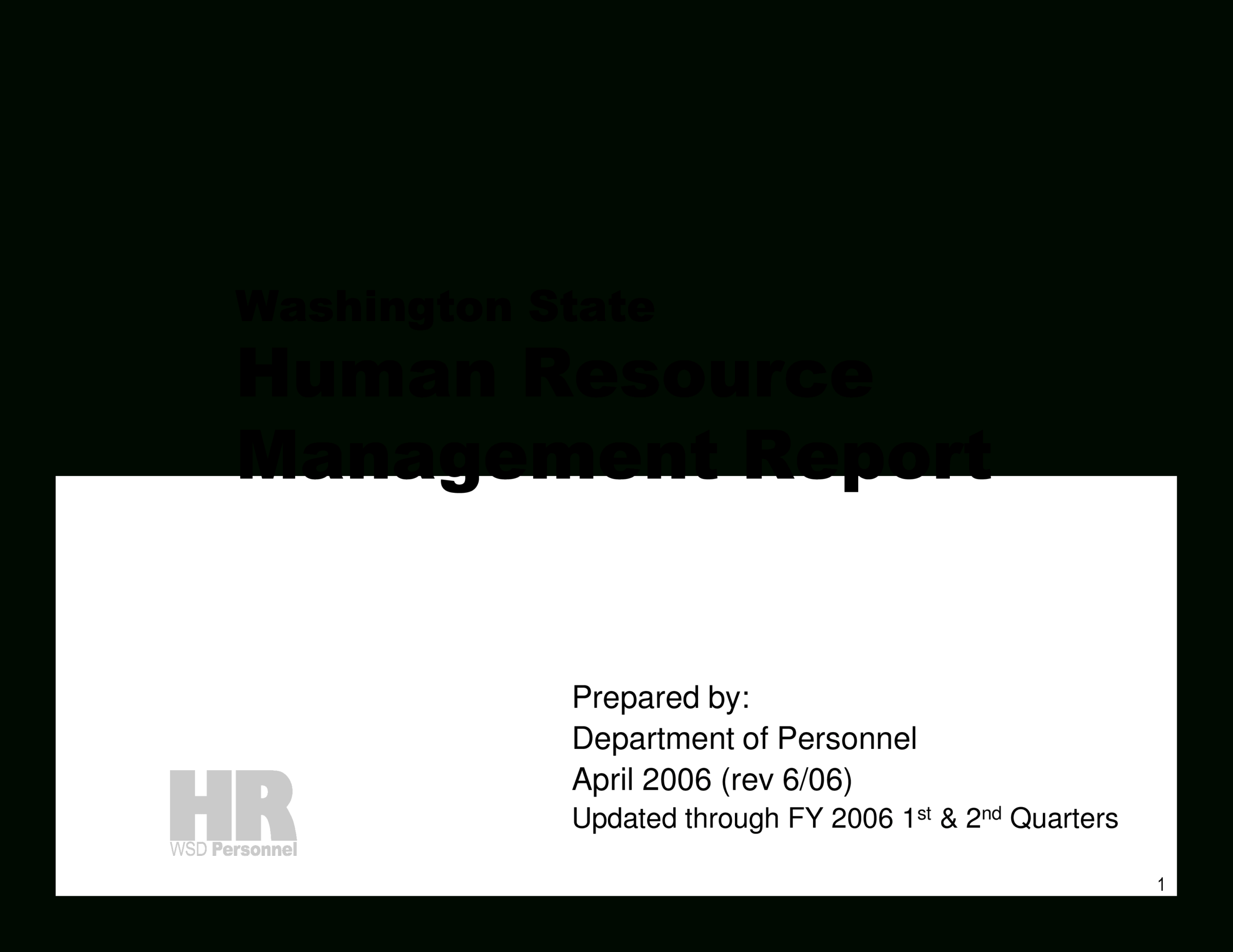 Hr Management Report | Templates At Allbusinesstemplates For Hr Management Report Template