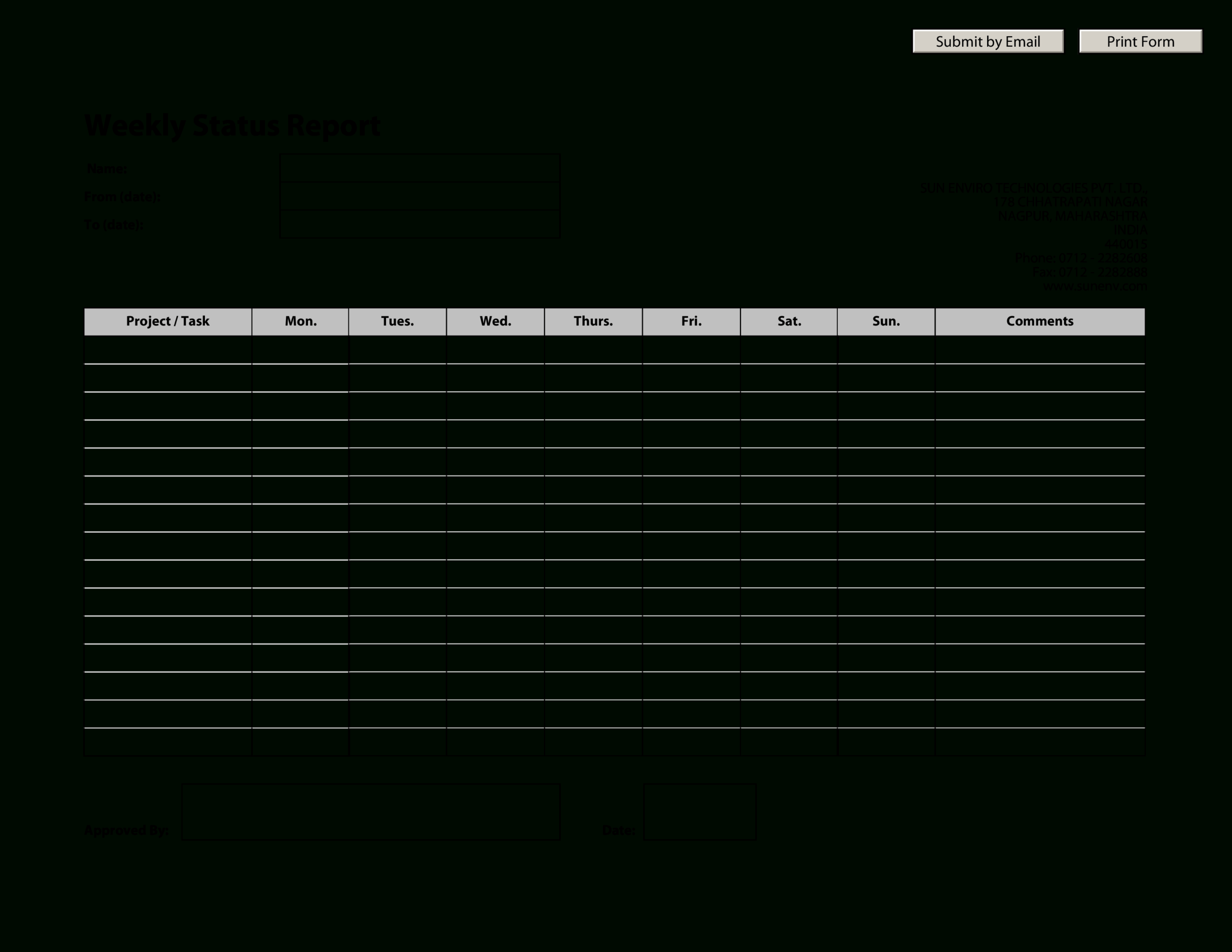 Hr Weekly Status Report | Templates At Allbusinesstemplates Within Hr Management Report Template