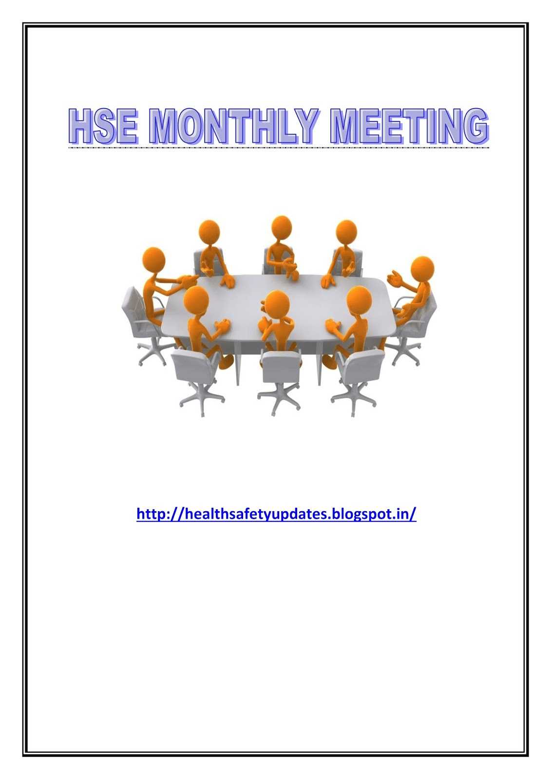 Hse Report Template ] – Hse Monthly Meeting Sample Format Within Hse Report Template