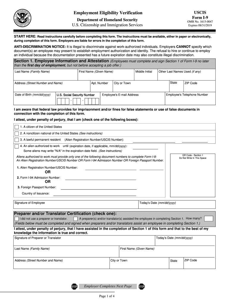 I 9 Form Pdf – Fill Out And Sign Printable Pdf Template | Signnow In Blank Audiogram Template Download