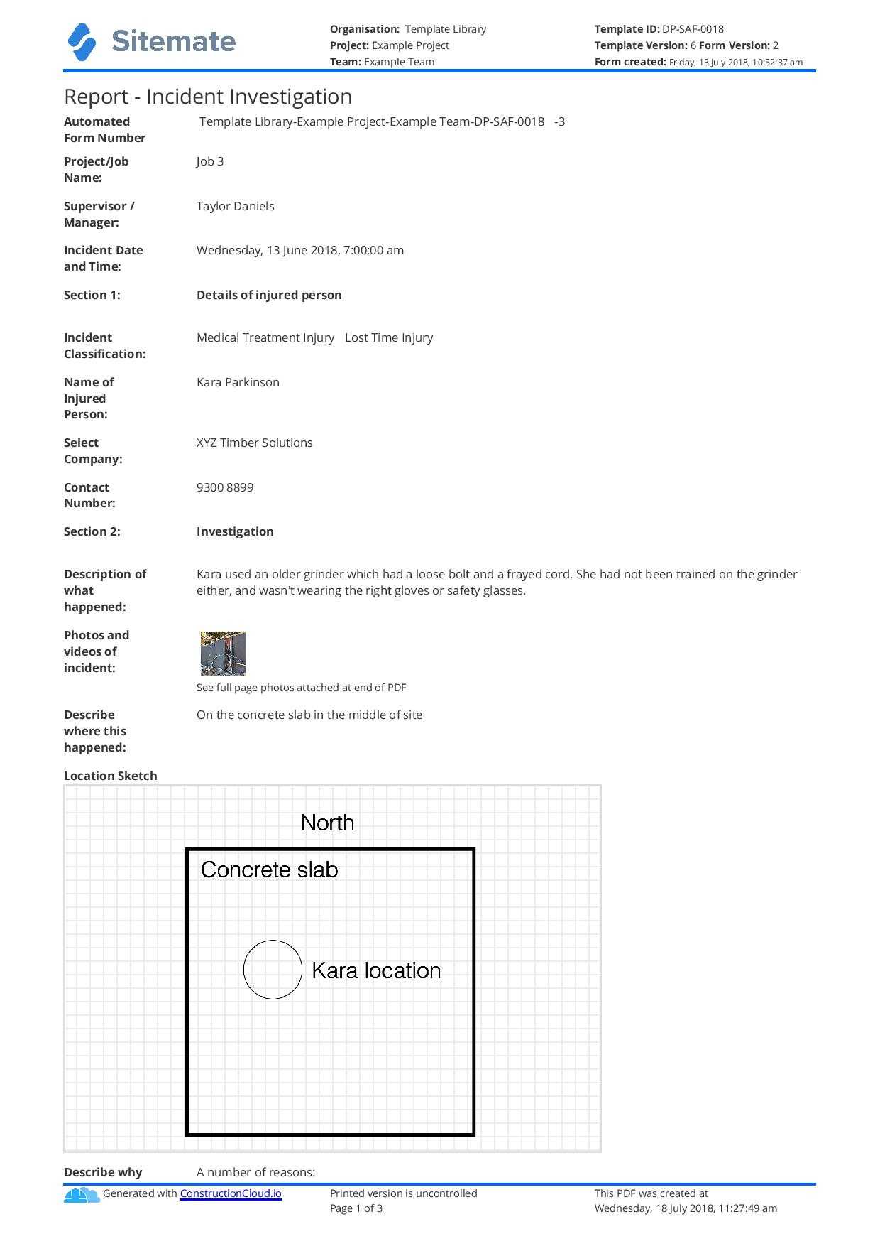 Incident Investigation Report Template (Better Than Word And Regarding Workplace Investigation Report Template
