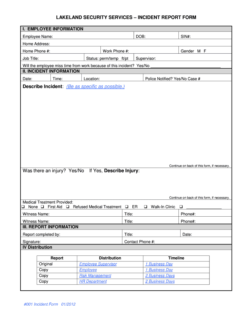 Incident Report Form – Fill Out And Sign Printable Pdf Template | Signnow Throughout First Aid Incident Report Form Template