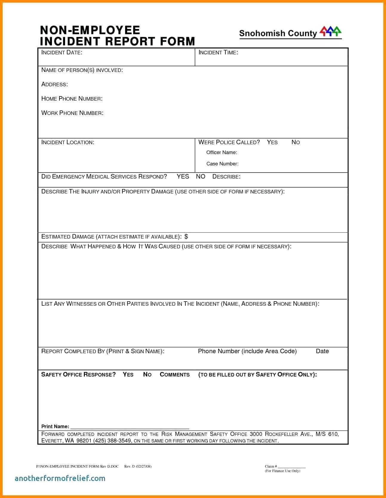 Incident Report Form Template Free Download – Vmarques Within Case Report Form Template