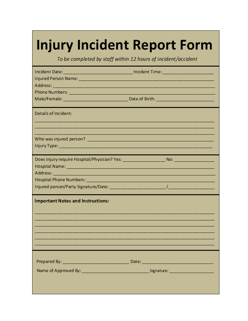 Incident Report Template Throughout It Incident Report Template