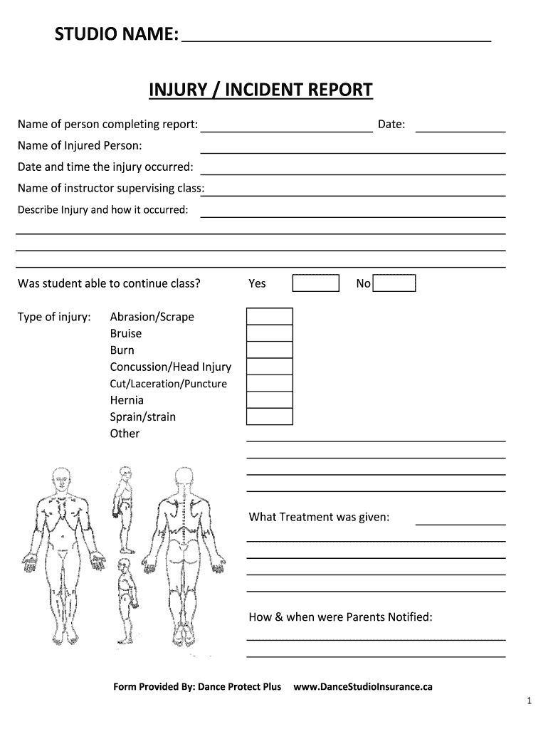 Injury Report Template – Fill Out And Sign Printable Pdf Template | Signnow With Regard To Insurance Incident Report Template