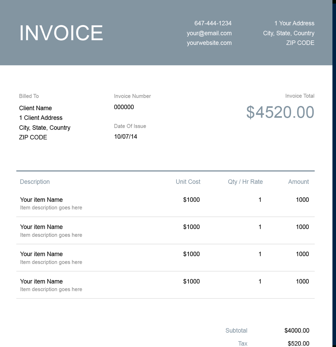 Invoice Template For Website Development – Dalep.midnightpig.co For Web Design Invoice Template Word