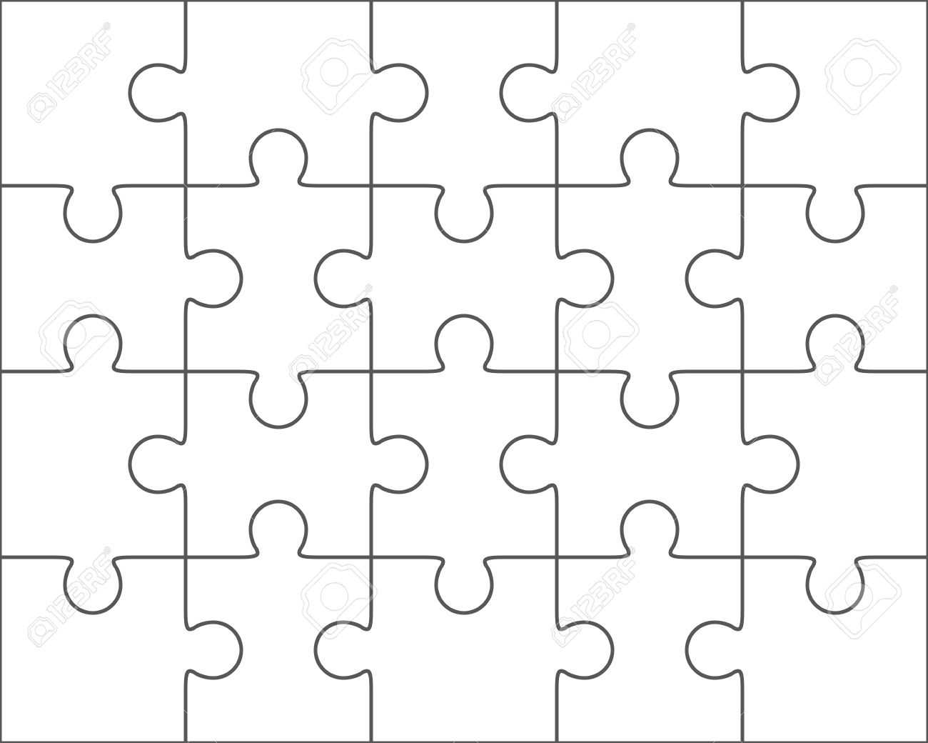 Jigsaw Template - Dalep.midnightpig.co Throughout Blank Jigsaw Piece Template