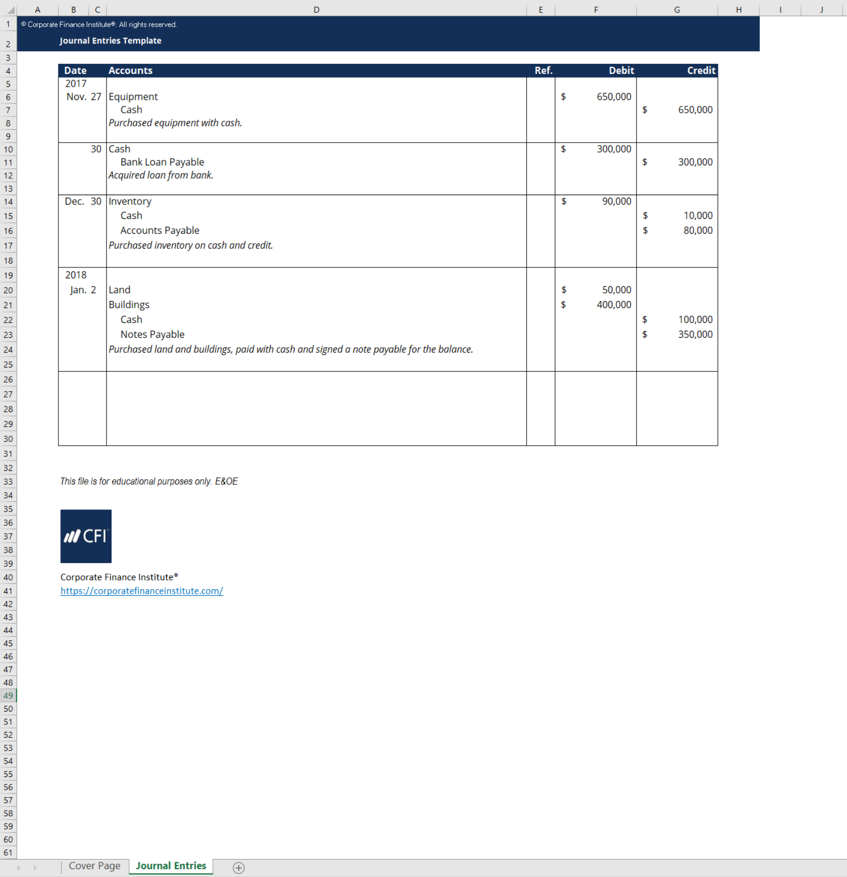 Journal Entry Template – Download Free Excel Template Inside Double Entry Journal Template For Word