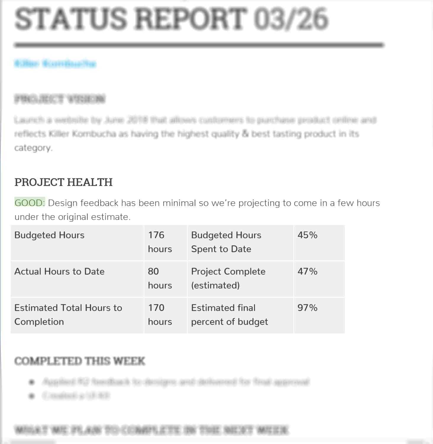 Keep Your Project On Track With Status Reports – The Digital Inside Project Status Report Email Template