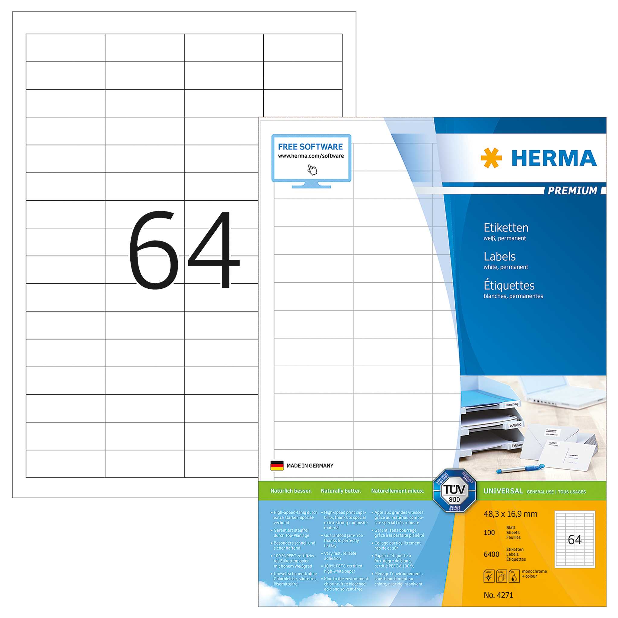 Labels A4, Superprint 4271 Throughout Word Label Template 16 Per Sheet A4