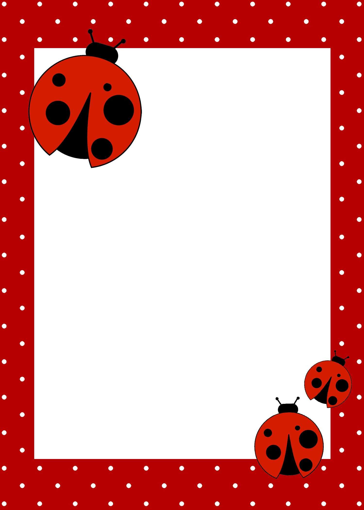 Ladybug Birthday Invitations Template Free – Dalep Pertaining To Blank Ladybug Template