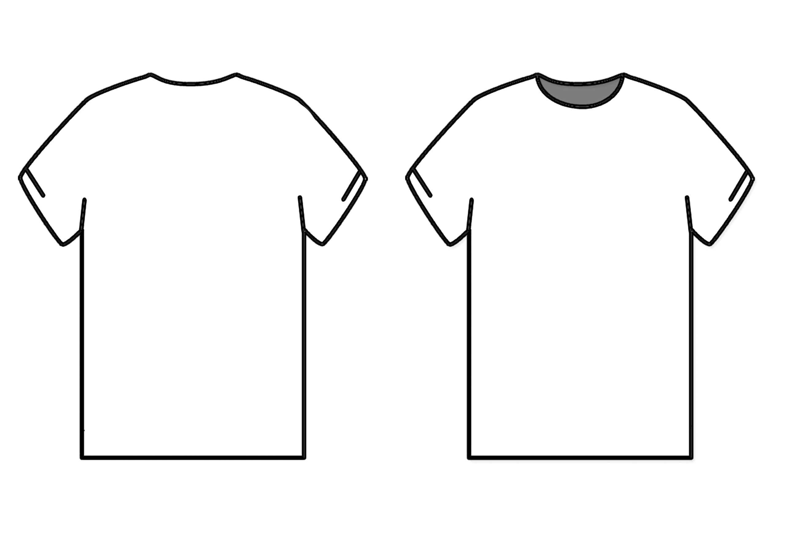 Library Of White T Shirt Template Graphic Freeuse Stock Png Pertaining To Blank T Shirt Outline Template