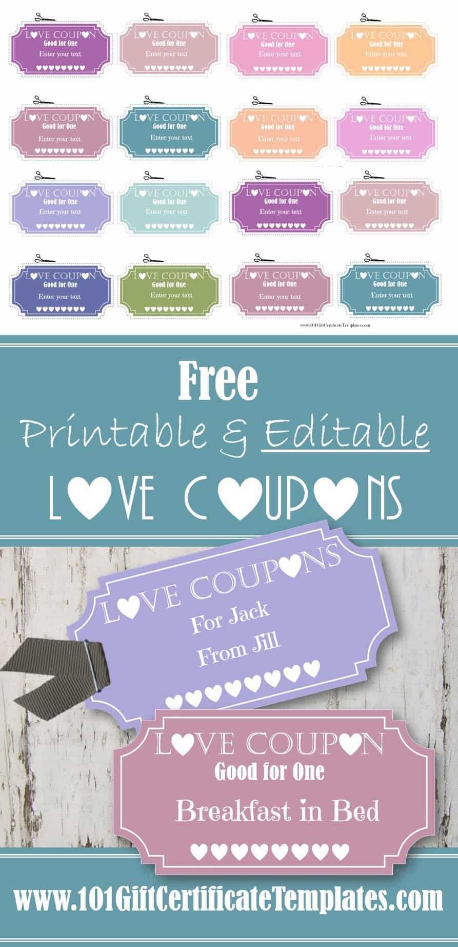 Love Coupons In Blank Coupon Template Printable