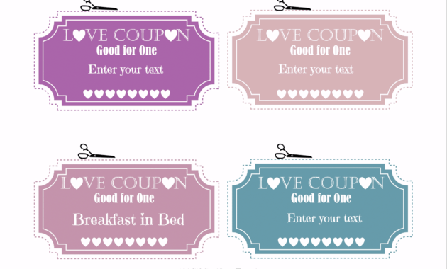 Love Coupons Templates Free - Calep.midnightpig.co for Love Coupon Template For Word
