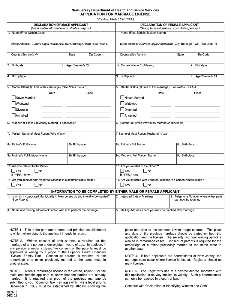 Marriage License Nj – Fill Out And Sign Printable Pdf Template | Signnow Intended For Blank Marriage Certificate Template