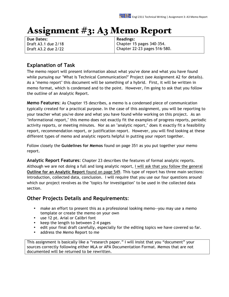 Memo Format Report – Dalep.midnightpig.co Pertaining To Assignment Report Template