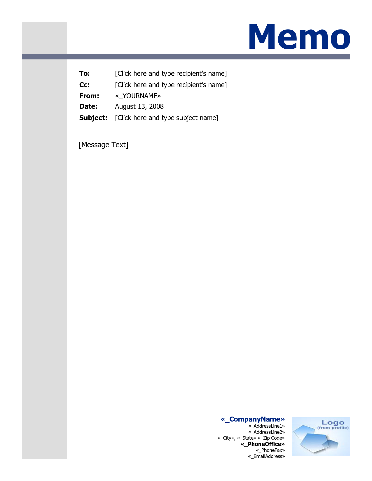 Microsoft Word Memorandum Template – Dalep.midnightpig.co For Memo Template Word 2013