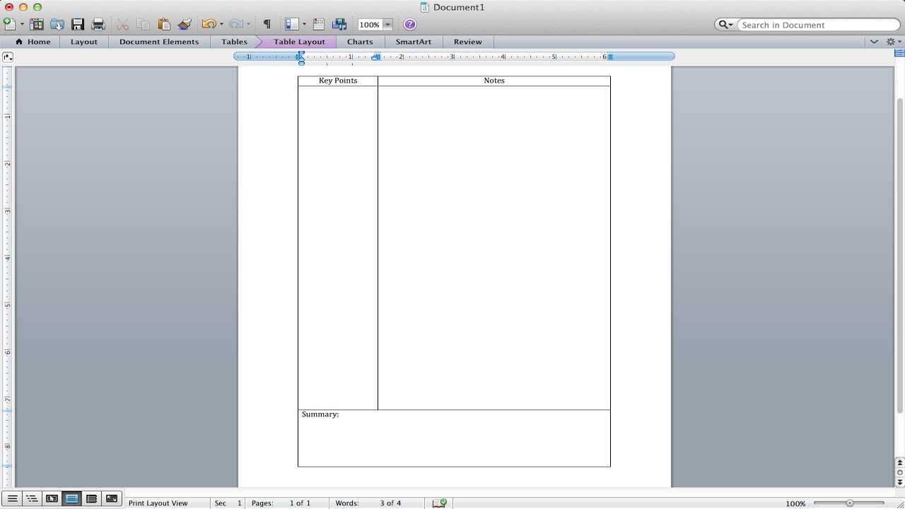 Microsoft Word Note Taking Template – Dalep.midnightpig.co Pertaining To Cornell Note Template Word