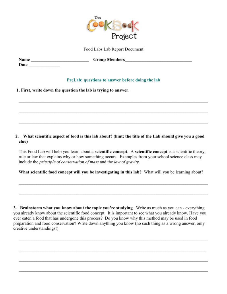 Middle School Lab Report Within Lab Report Template Middle School