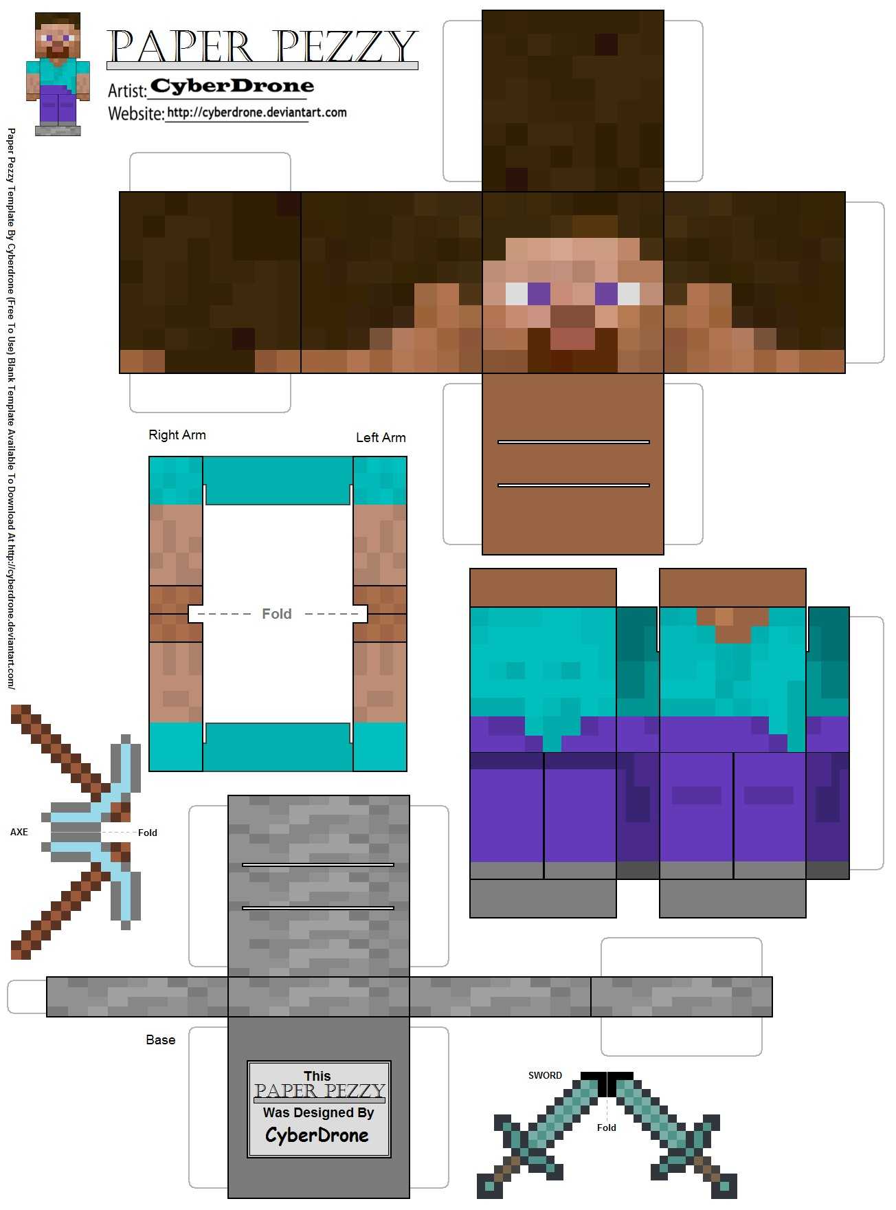 Minecraft Papercraft Skins Paper Crafts For Minecraft Print Pertaining To Minecraft Blank Skin Template