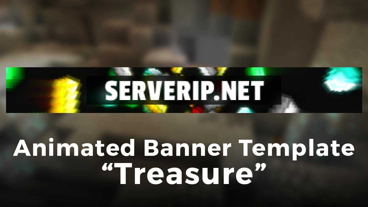 Minecraft Server Banner Template (Gif) - "treasure" With Regard To Minecraft Server Banner Template