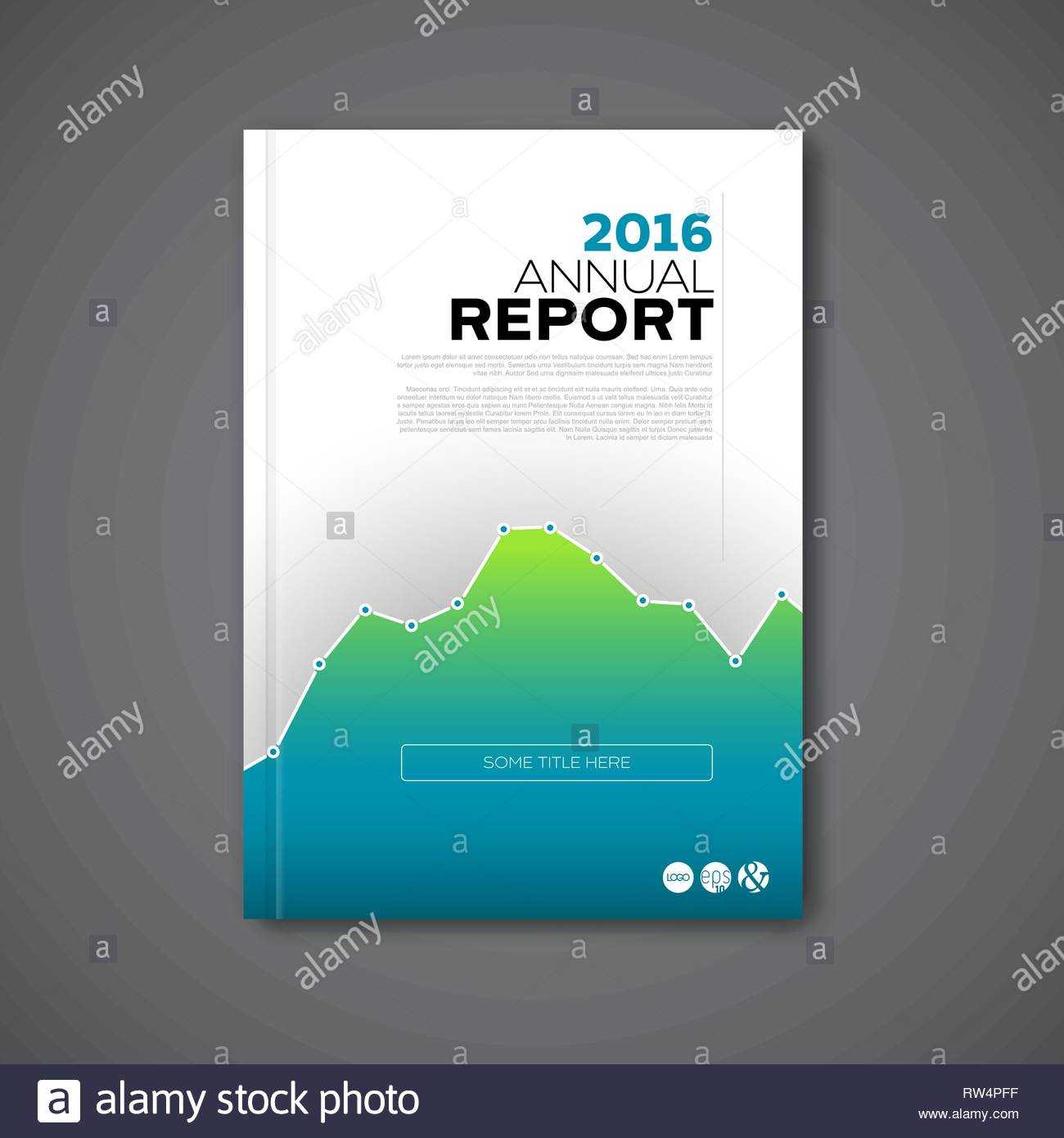 Modern Vector Annual Report Review Design Template With Big Regarding Annual Review Report Template