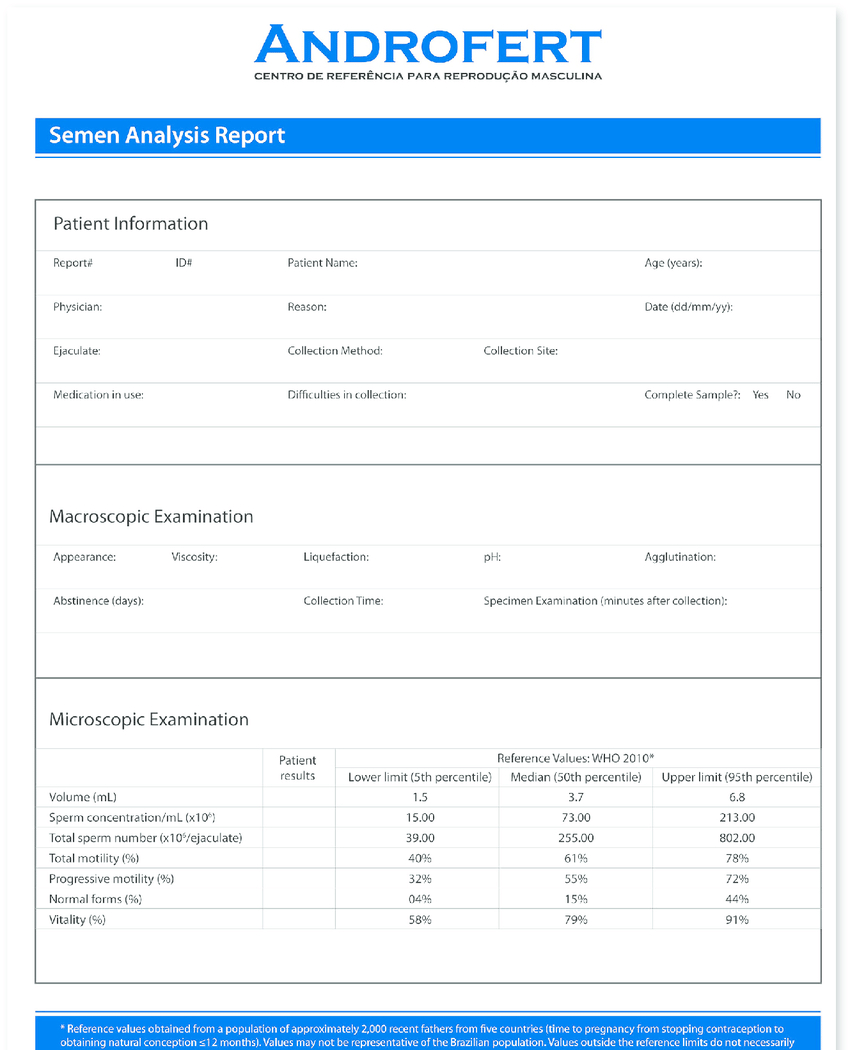 Modifi Ed Semen Analysis Report Template. The Main With Regard To Dr Test Report Template