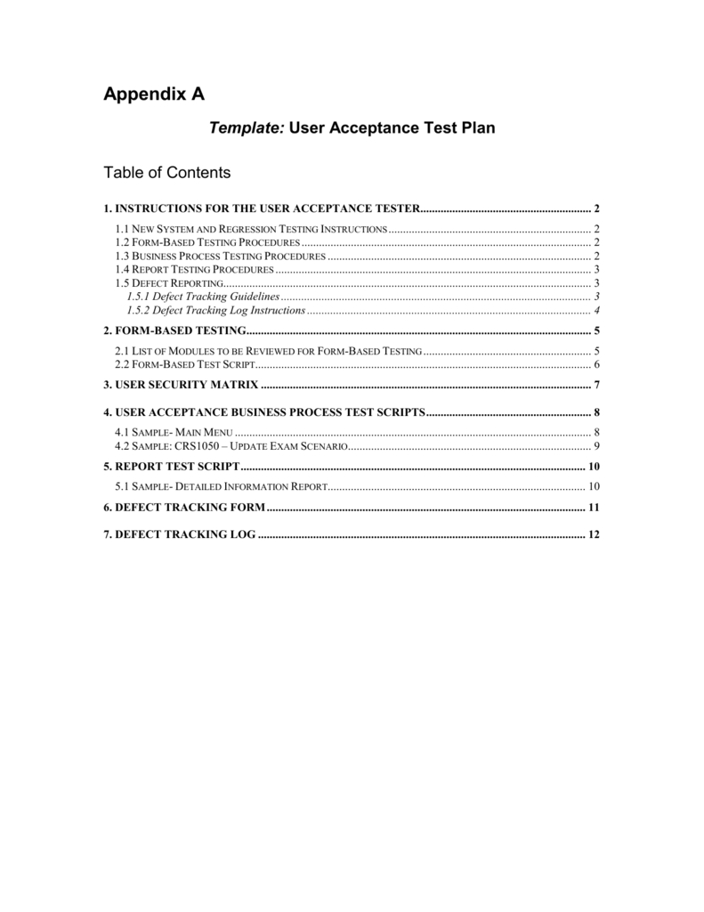 Moe Uat Template Pertaining To Acceptance Test Report Template