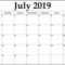 Month At A Glance Calendar Printable 2019 | Calendar Shelter Throughout Month At A Glance Blank Calendar Template