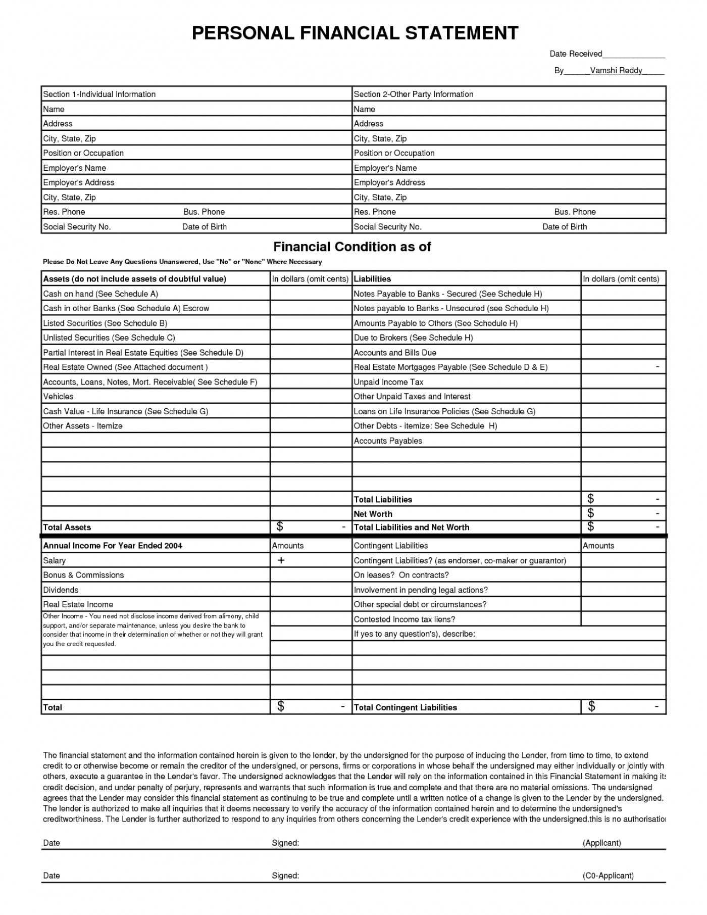 Monthly Profit And Loss Worksheet | Printable Worksheets And Within Blank Personal Financial Statement Template