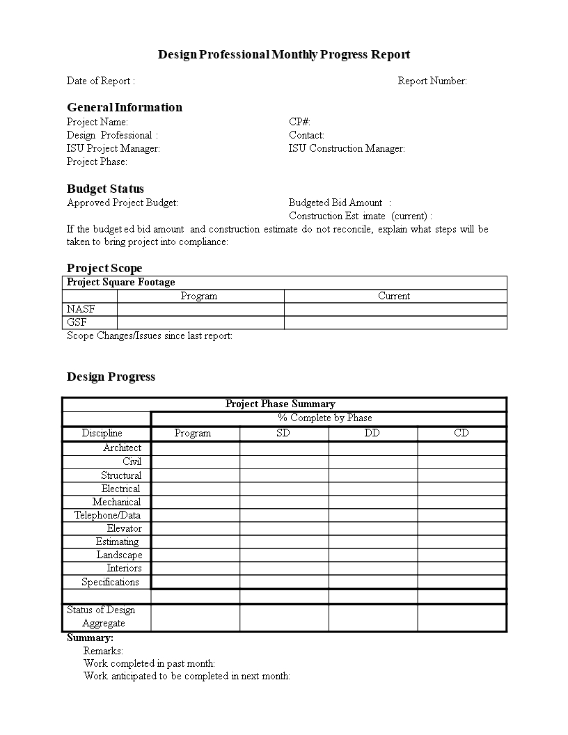 Monthly Progress Report In Word | Templates At Pertaining To Activity Report Template Word