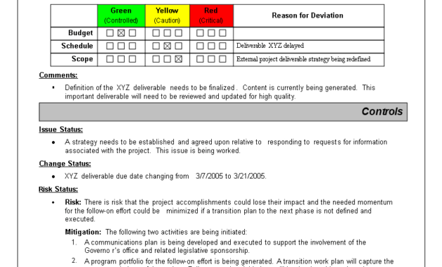 Monthly Status Report | Templates At Allbusinesstemplates with regard to Monthly Program Report Template