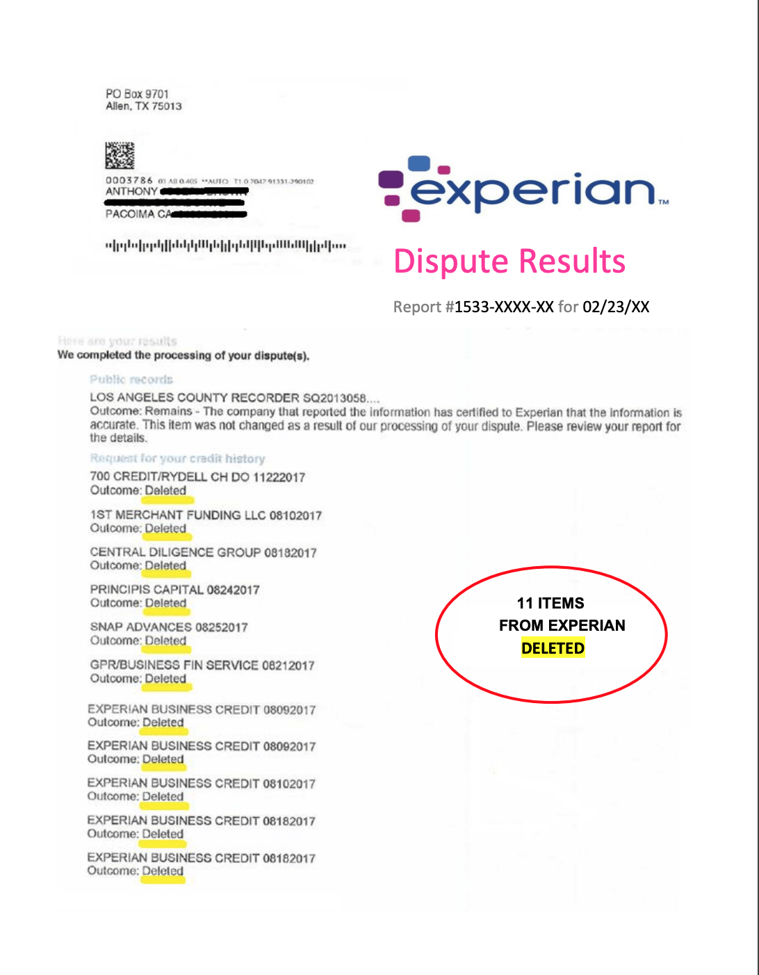 Most Effective Credit Bureau Dispute Letter | 2019 Free Copy For Credit Report Dispute Letter Template